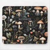 Waterverf Bos groen Paddenstoelen Herfst Muismat (Voorkant)