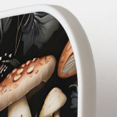 Waterverf Bos groen Paddenstoelen Herfst Pickleball Paddle (Links Detail)