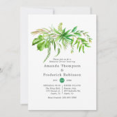 Waterverf Bos groen repetitie diner Kaart (Voorkant)