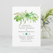 Waterverf Bos groen repetitie diner Kaart (Staand voorkant)