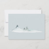 Waterverf Bos Groene dennenbomen Bruiloft Bedankkaart (Achterkant)