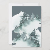 Waterverf Bos Groene dennenbomen Bruiloft Kaart (Achterkant)