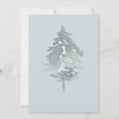 Waterverf Bos Groene dennenbomen Bruiloft Kaart (Achterkant)