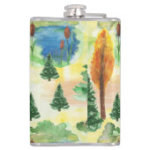 Waterverf bos heupfles (Achterkant)