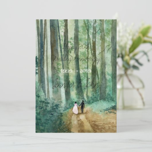 Waterverf-bos Kaart (Staand voorkant)