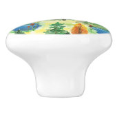 Waterverf bos keramische knop (Zijkant)