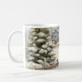  Waterverf Bos Kerstbomen Custom Koffiemok (Links)