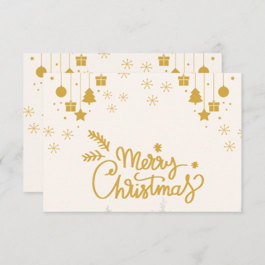 Waterverf-bos kerstfeestdag bedankkaart (Voorkant / Achterkant)