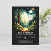 Waterverf Bos Kinderen Woodland Verjaardag Kaart (Staand voorkant)