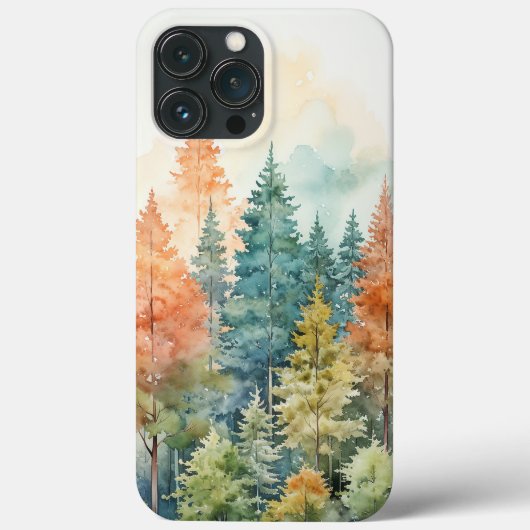 Waterverf Bos Landschapsontwerp Nr. 78 Case-Mate iPhone Case (Achterkant)