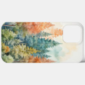 Waterverf Bos Landschapsontwerp Nr. 78 Case-Mate iPhone Case (Achterkant (horizontaal))