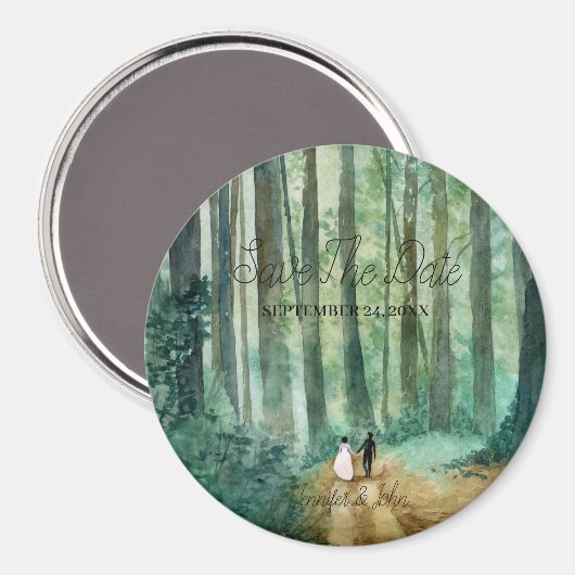 Waterverf-bos Magneet (Voorkant / Achterkant)