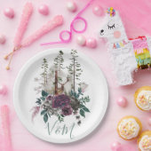 Waterverf bos met herten papieren bordje (Feest)