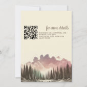 Waterverf Bos met QR Code Bruiloft Kaart (Achterkant)