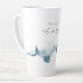 Waterverf bos minimaal gepersonaliseerde kerst latte mok (Linkerhoek)