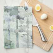 Waterverf bos, natuur, wildernis, keuken theedoek (Quarter Fold)