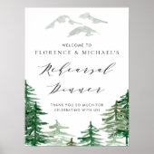 Waterverf Bos Oefen Diner Welkom Poster (Voorkant)