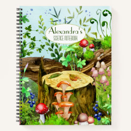 Waterverf bos paddenstoelen Planten Moss Notitieboek