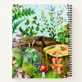 Waterverf bos paddenstoelen Planten Moss Notitieboek (Achterkant)