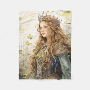 Waterverf Bos Prinses Fleece Deken