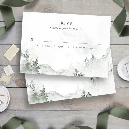 Waterverf Bos RSVP Kaartje
