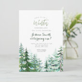 Waterverf Bos Rustiek Onederland 1e Verjaardag Kaart (Staand voorkant)