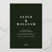 Waterverf bos rustieke dennenbomen opslaan de datu folie uitnodiging (Achterkant)