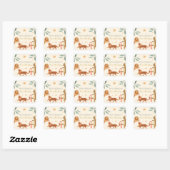 Waterverf bos schattig Baby shower Square S Vierkante Sticker (Vel)