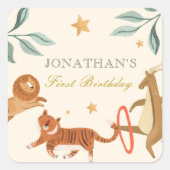 Waterverf bos schattig Baby shower Square S Vierkante Sticker (Voorkant)