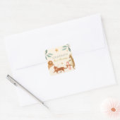 Waterverf bos schattig Baby shower Square S Vierkante Sticker (Envelop)