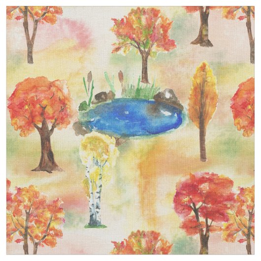 Waterverf bos stof (Close Up)