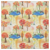 Waterverf bos stof (Swatch)