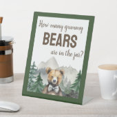 Waterverf Bos, Teddybeer, Baby shower spel Reclamebord Met Voetstuk (Insitu)