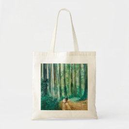 Waterverf-bos Tote Bag