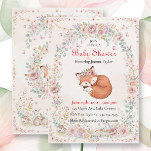 Waterverf Bos Tuin Meisjes Baby Shower Kaart