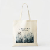Waterverf Bos Uil Bruidsmeisje Tote Bag (Voorkant)