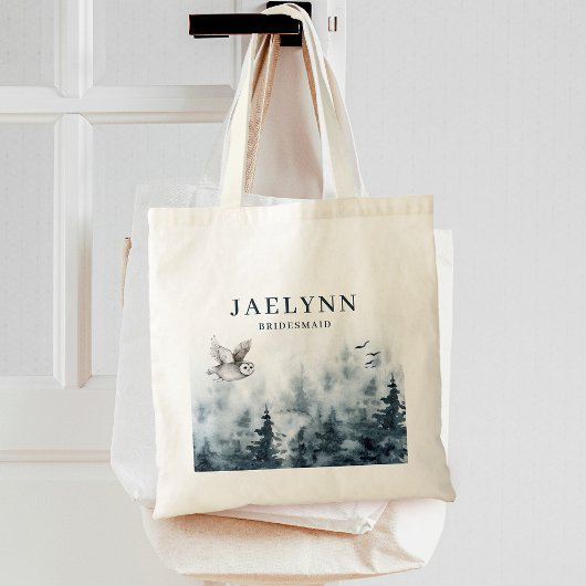 Waterverf Bos Uil Bruidsmeisje Tote Bag