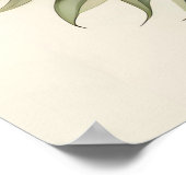 Waterverf bos van tropische Monstera palmbladeren Poster (Hoek)