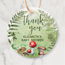 Waterverf Bos Varen Paddenstoelen Groen Script