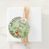 Waterverf Bos Varen Paddenstoelen Groen Script Bedankjes Labels (In situ)