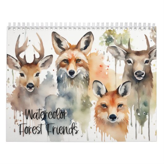 Waterverf Bos Vrienden Kalender (Hoes)