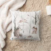 Waterverf Bos Vrienden Kussen (Deken)