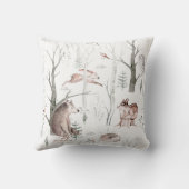 Waterverf Bos Vrienden Kussen (Achterkant)