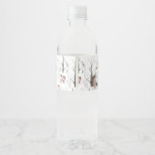 Waterverf Bos Vrienden Waterfles Etiket (Achterkant)