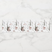 Waterverf Bos Vrienden Waterfles Etiket (Enkel label)