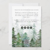 Waterverf bos Vrolijk kerstfeest Feestdagenkaart (Achterkant)