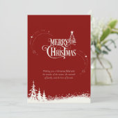 Waterverf bos vrolijke kerst Kaart (Staand voorkant)