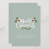 Waterverf bos vrolijke kerst Kaart (Voorkant / Achterkant)