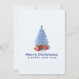 Waterverf bos vrolijke kerst Kaart