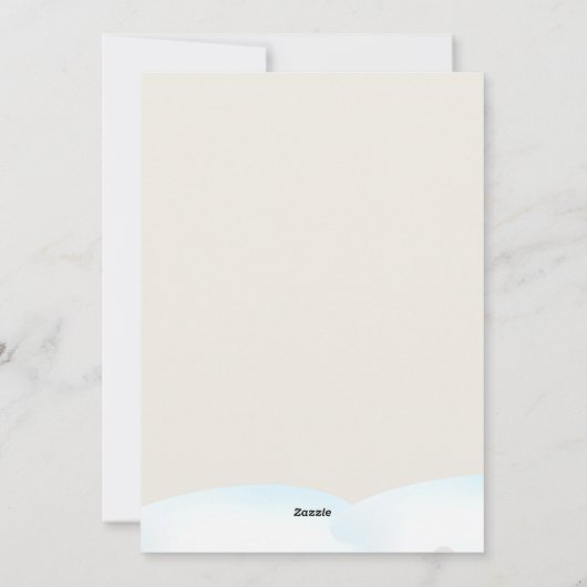 Waterverf bos vrolijke kerst Kaart (Achterkant)